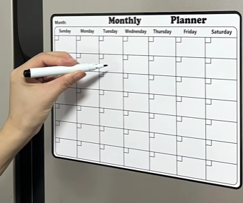 Magnetic Refrigerator Dry Erase Calendar – Monthly Planner Whiteboard