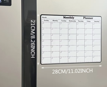 Magnetic Refrigerator Dry Erase Calendar – Monthly Planner Whiteboard