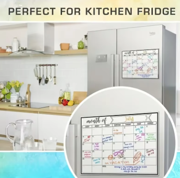 Magnetic Refrigerator Dry Erase Calendar – Monthly Planner Whiteboard