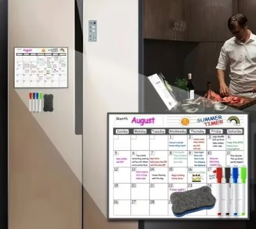 Magnetic Refrigerator Dry Erase Calendar – Monthly Planner Whiteboard
