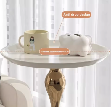 Modern Luxury Round Side Table – Space Saving Coffee & Drink Table