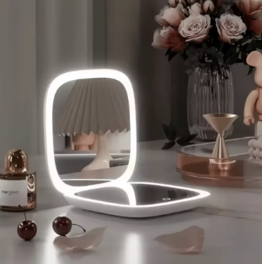 Double-Sided LED Makeup Mirror with 3X Magnification