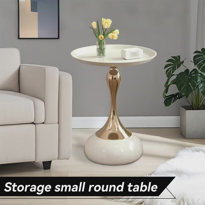 Modern Luxury Round Side Table – Space Saving Coffee & Drink Table